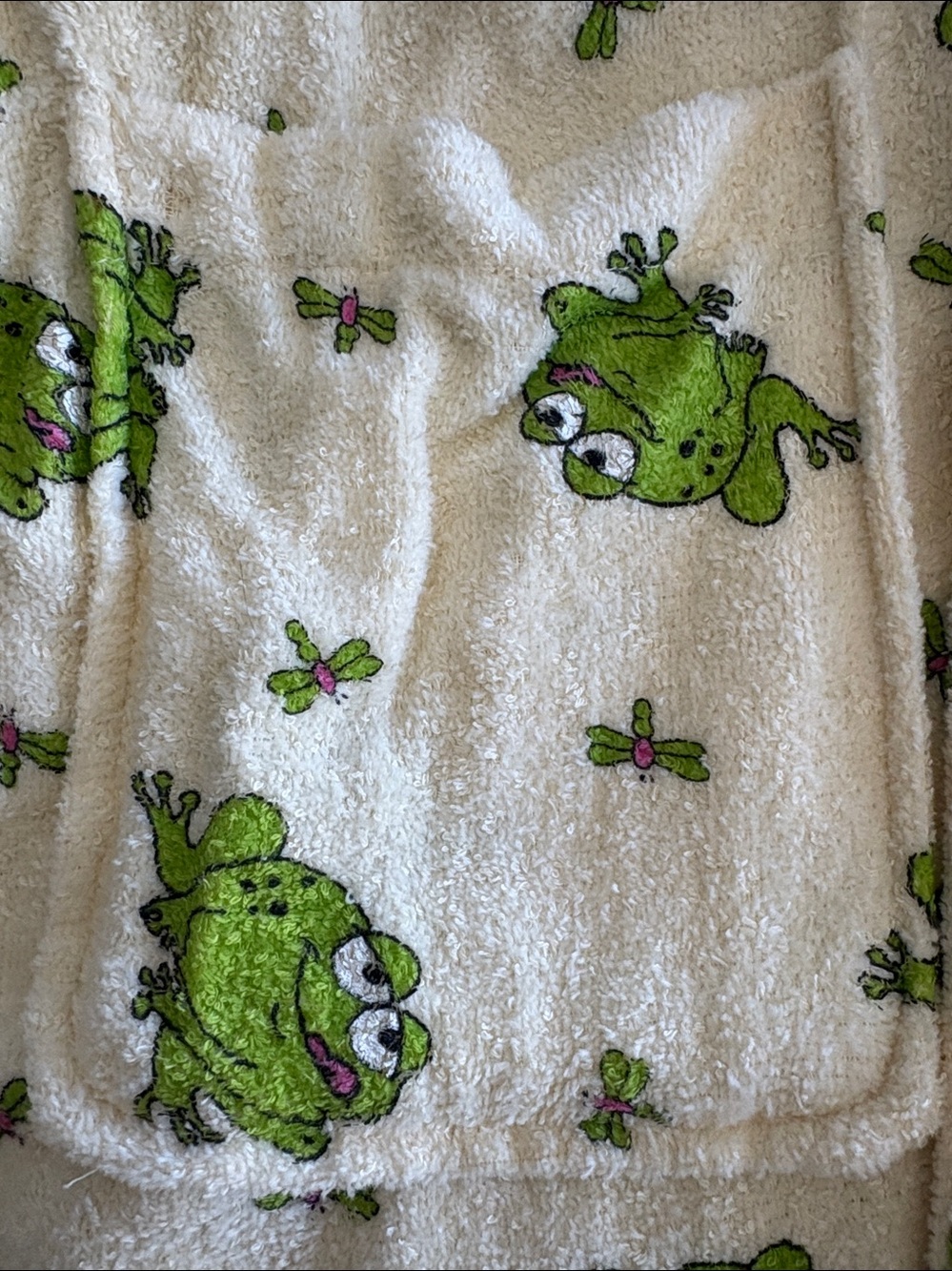 One Size  Green Frog Pattern Bath Robe - Unbranded - Picture 2 of 4